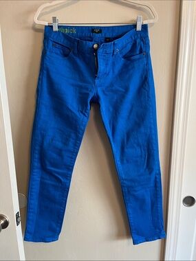 J. Crew Factory Bold Blue Toothpick Jeans Size 28